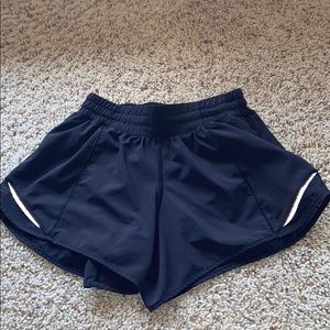 black lululemon shorts, size 2, 4 inch